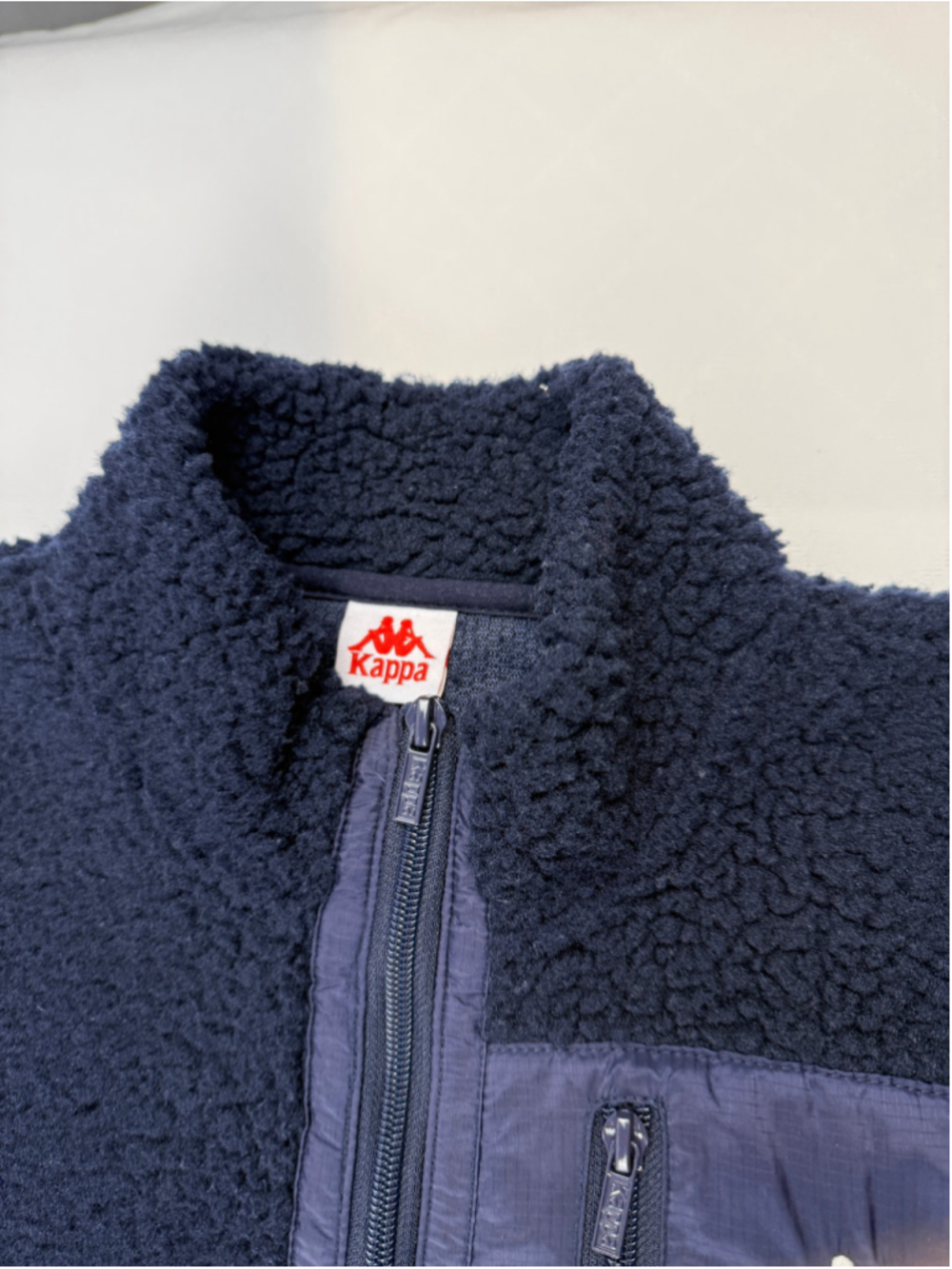 Kappa Iris Navy Fleece Quarter-Zip Sweatshirt Jacket Men Size S - Picture 5 of 12